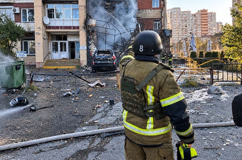  Дрони влучили в АЗС, кафе та будівлю НАН, є загибла: все про наслідки терору Києва